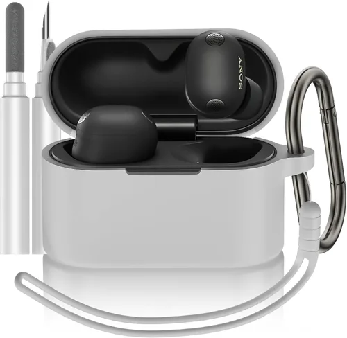 Miniatura 9 de Funda compatible con Sony WF-1000XM5, funda protectora de silicona para auriculares inalámbricos Sony XM5, LED frontal visible (negro)