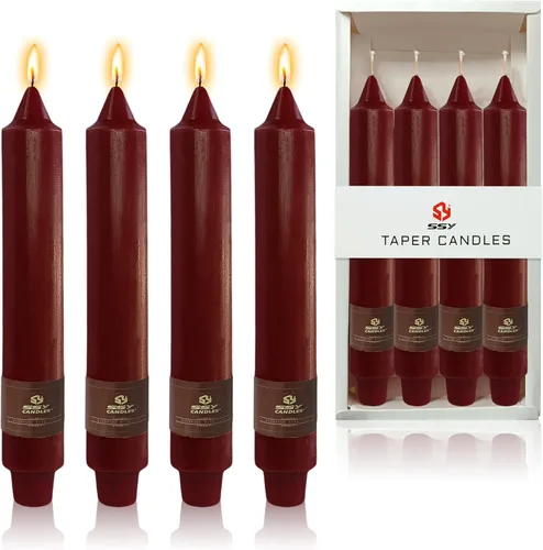 Miniatura 92 de Candelabros cortos de 5 pulgadas con velas cónicas verde oscuro, 4 piezas para cena, hogar, boda, fiesta, decoración