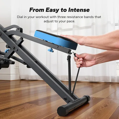 Miniatura 7 de MERACH Máquina de Sentadillas Mejorada para Mujeres, Entrenador Inteligente de Remo y Sentadillas Profundas con Soporte para Tableta, Resistencia