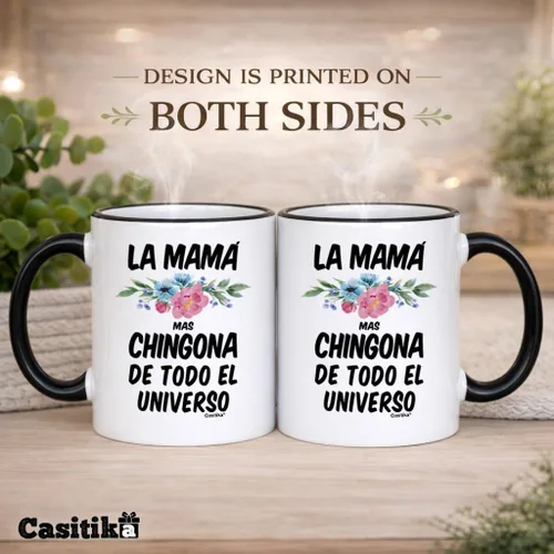 Miniatura 5 de Casitika Taza Chingona. Regalos para mamá mexicana. Taza de café La Mama Mas Chingona De Todo El Universo. Regalos para Mama De Cumpleaños.