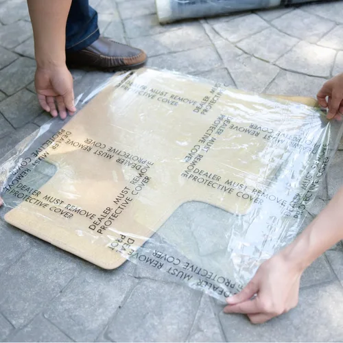 Miniatura 2 de CARCAREZ Rollo de película protectora adhesiva transparente para alfombra de automóvil, alfombrillas protectoras desechables adhesivas, hojas