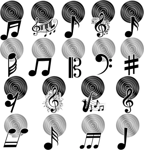 Miniatura 3 de Notas musicales colgantes espirales musicales para fiesta de cumpleaños, decoración de notas musicales, piano, música, fiesta, espiral, recortado