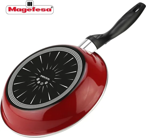 Miniatura 6 de Magefesa Coral - Sartén antiadherente de porcelana sobre acero de 10.2 pulgadas, calentamiento rápido y uniforme, fácil de limpiar, compatible