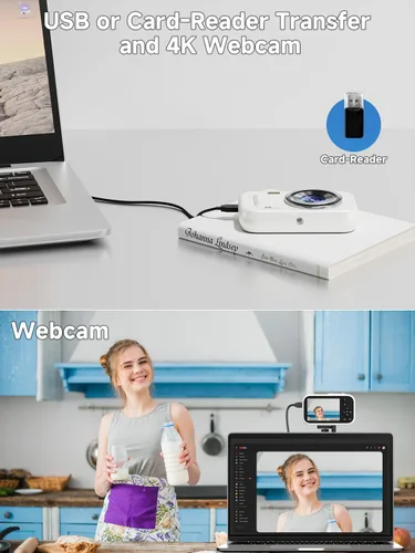 Miniatura 8 de Cámara digital, cámara de vlogging de enfoque automático 4K para fotografía, cámara de apuntar y disparar de 48 MP con modo de belleza y guía