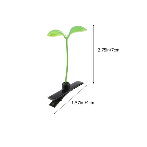 Miniatura 4 de 40 pinzas para el pelo de brotes de frijol, horquilla de pelo de plantas verdes, horquilla de guisante, pasador de cabello, pasador de hierba lindo