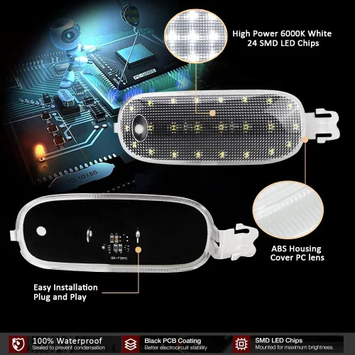Miniatura 5 de D-Lumina Cubierta de luz de techo interior clara para 2005-2018 Dodge Ram 1500 2500 3500 4500 5500, Dodge Dakota Durango y Jeep Commander Liberty