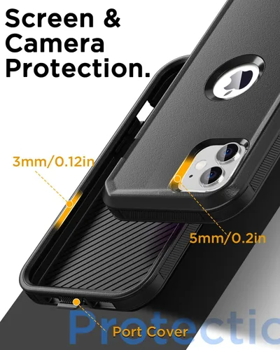 Miniatura 6 de AICase Funda para iPhone 11, resistente protección contra caídas, cuerpo completo, resistente, a prueba de golpes, militar, resistente, duradera