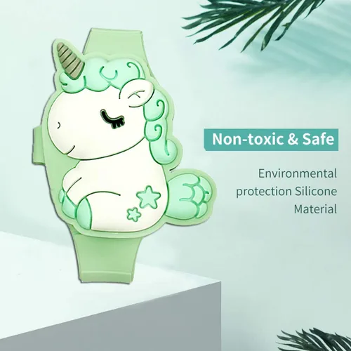 Miniatura 2 de Reloj de unicornio para niños para niñas pequeñas, tiempo de aprendizaje 3D lindo diseño de concha de dibujos animados niños reloj LED digital