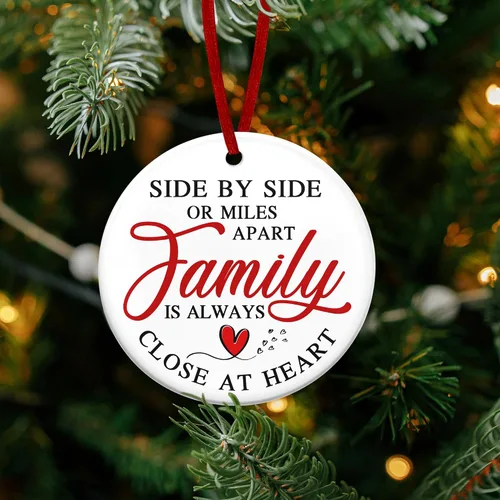 Miniatura 6 de TEEZWONDER Adornos familiares para mujeres y hombres, adornos de Navidad de cerámica 2025 para decoración de árboles, regalos de cumpleaños