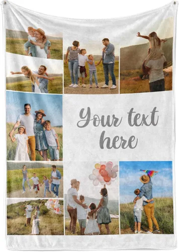 Miniatura 14 de Envío al día siguiente, manta personalizada con foto y texto - impresa en EE. UU., manta de foto personalizada con texto (forro polar 50x60)