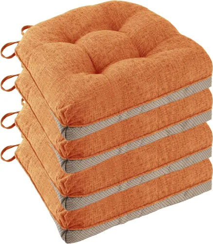 Miniatura 10 de Cojines Antideslizantes para Sillas de Comedor Juego de 4 Cojines para Sillas de Cocina 18"x18"x3" Cojines para Sillas Acolchados Cómodos y Suaves