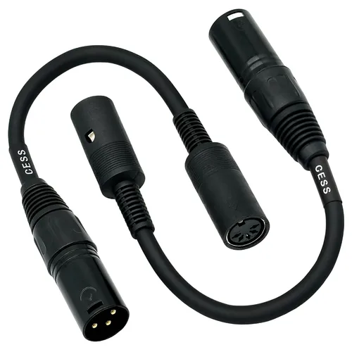 Miniatura 4 de CNCESS CESS-279 DIN - Cable adaptador MIDI hembra de 5 pines a XLR macho de 3 pines, cable convertidor de 6 pulgadas para sintetizadores, teclados