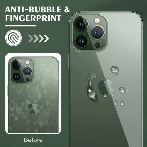 Miniatura 3 de Paquete de 2 protectores de pantalla trasera para iPhone 13 Pro Max, protector de vidrio trasero 13 Pro Max, protector de pantalla trasera