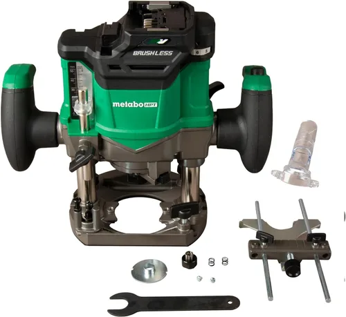 Miniatura 13 de Metabo HPT Fresadora de Inmersión Inalámbrica, Fresadora de Velocidad Variable de 36V, Hasta 46 Pies por Minuto, Diseño Ligero de 6.9 Libras, Luz