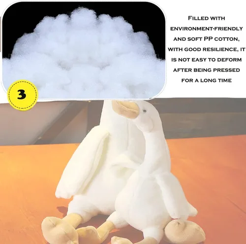 Miniatura 4 de 3 piezas de 15.7 pulgadas de cisne, peluche blanco de ganso, regalo para niños