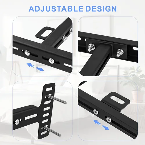 Miniatura 5 de Soportes de cabecera ajustables, kit de soporte universal para cabecera para marco de cama de metal, kit de extensión de tabla de pie de cama