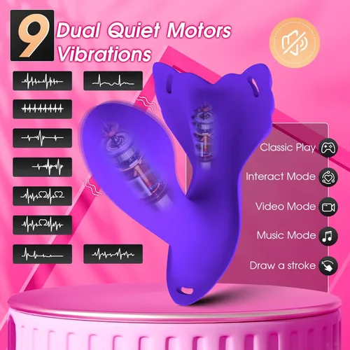 Miniatura 3 de Vibrador Insertable de Bragas Usable con 9 Vibraciones, Juguetes Sexuales para Mujeres con Control por APP, Juguetes Sexuales para Adultos