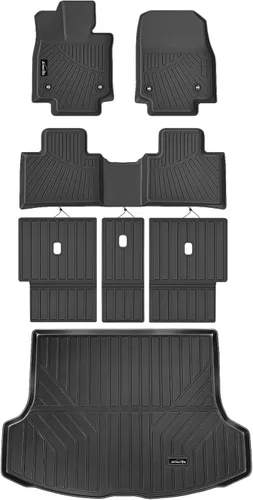 Miniatura 26 de Alfombrillas para Toyota Camry 2011-2017, primera y 2da fila, forro de carga TPE para todo tipo de clima, alfombrillas de coche para accesorios Camry