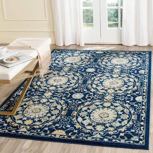 SAFAVIEH Evoke Collection EVK252A - Alfombra decorativa de 4 x 6 pies, diseño bohemio, no desprende pelusa y de fácil cuidado, ideal para zonas de