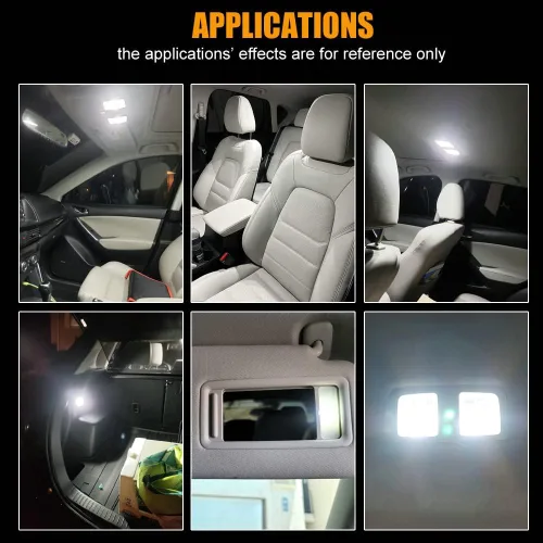 Miniatura 6 de EBAIFUN Kit de luz interior LED blanca de 11 piezas compatible con Mazda CX-5 2013 2014 2015 2016 2017 2018 2019 2020 2021 Map Dome Trunk Vanity