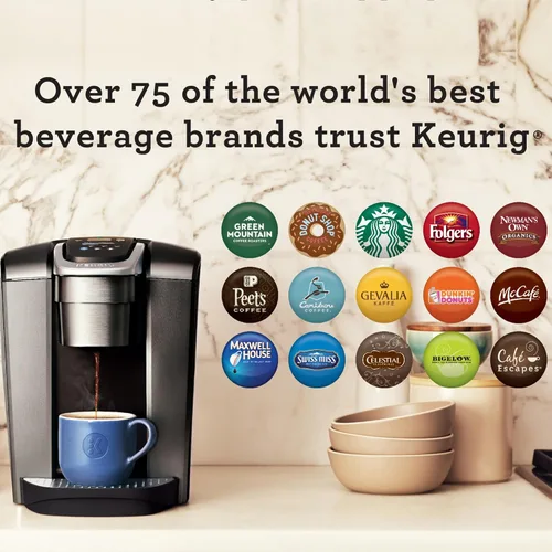 Miniatura 9 de Keurig Cafetera K-Elite, cafetera de vainas K-Cup de una sola porción, con capacidad de café helado, pizarra cepillada Brushed Slate