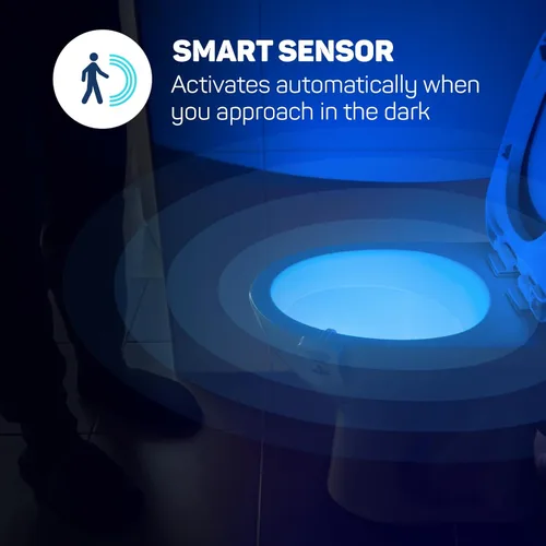 Miniatura 4 de 2 unidades. La luz nocturna original para taza de inodoro. Divertido y útil dispositivo con sensor de movimiento para el baño. Idea de regalo