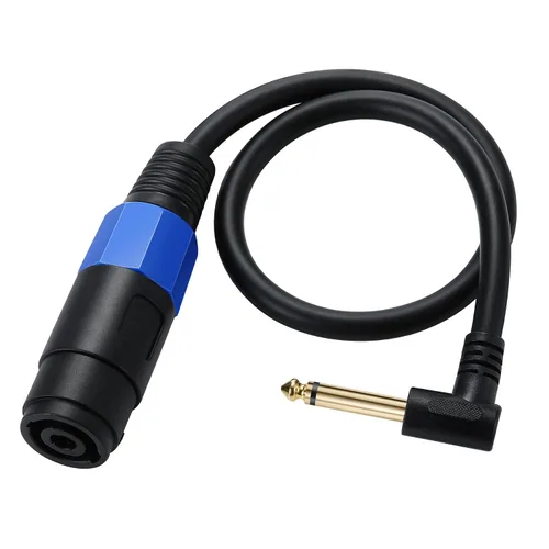 Miniatura 8 de Cable de altavoz mono 1/1.6 - 19.7 in/0.5FT Speakon a 1/4 TS Plug Adaptador de audio para altavoz DJ/PA Speakon hembra a 1/4 macho recto