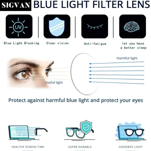 Miniatura 3 de SIGVAN Paquete de 6 lentes de lectura para mujer, con bloqueo de luz azul, bisagra de resorte, rectangulares, lentes de lectura para mujer