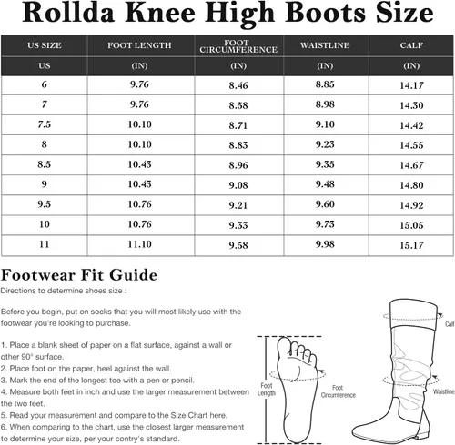 Miniatura 2 de Rollda Botas altas hasta la rodilla para mujer, botas planas con cremallera lateral, botas de otoño para mujer