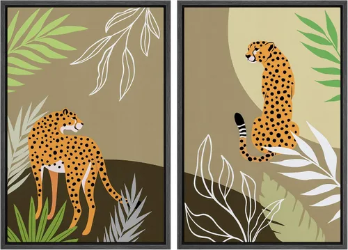 Miniatura 50 de MUDECOR Lienzo enmarcado para pared, bosque brumoso, reflejos, paisaje tranquilo, ilustraciones modernas, arte decorativo, bohemio, tranquilo/zen