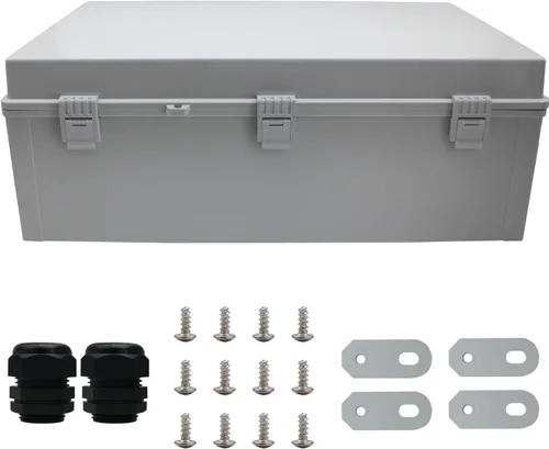 Miniatura 8 de MAKERELE - Caja de conexiones exterior pequeña impermeable para exterior con cerradura y soporte de pared 5.9" x 3.9" x 2.8" (150x100x70mm) con tapa