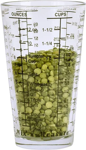 Miniatura 6 de Kolder 26100 Mix N Measure - Vaso de medición para líquidos y secos, vidrio pesado, multiuso