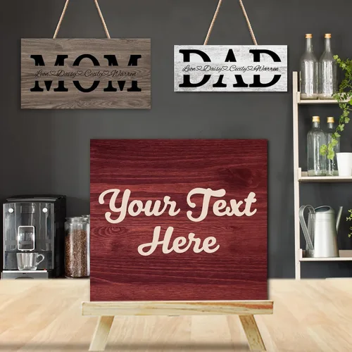 Miniatura 7 de Letreros personalizados de madera personalizados, decoración del hogar, regalos con texto, letreros de madera personalizados, tablero familiar