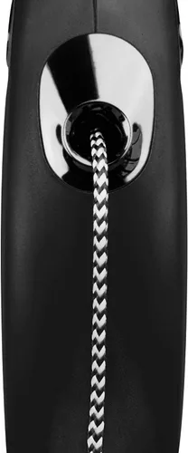 Miniatura 3 de Flexi - New Classic - Correa retráctil de cuerda para perros o gatos - XS, negro, 18 libras (8 kg), 10 pies (3 m)
