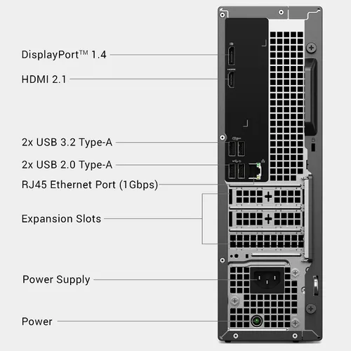 Miniatura 11 de Dell Escritorio AMD Slim DS1265 - Procesador AMD Ryzen™ 5 150, AMD Radeon™ 660M, memoria DDR5 de 16 GB de 4800 MT/s, SSD M.2 de 512 GB, teclado