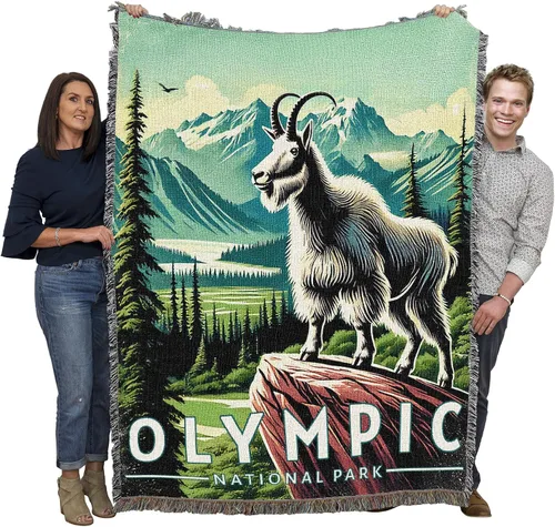 Miniatura 17 de Pure Country Weavers Manta del Parque Nacional Acadia, manta de tapiz de algodón para regalo, fabricada en los Estados Unidos, 72 x 54 pulgadas