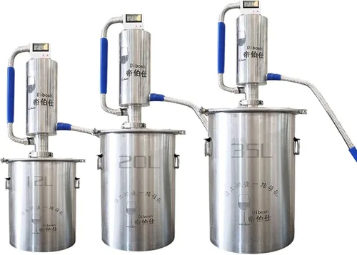 YUEWO Alcohol Still Alembic Spirits - Destilador de agua de aceite esencial de alcohol de acero inoxidable 304 para hacer vino DIY whisky vino,