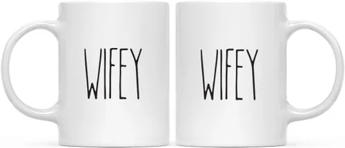 Miniatura 18 de Andaz Press Simple Farmhouse - Decoración rústica de otoño para cocina, 11 onzas, taza de té de café de cerámica, regalo para parejas, bestia