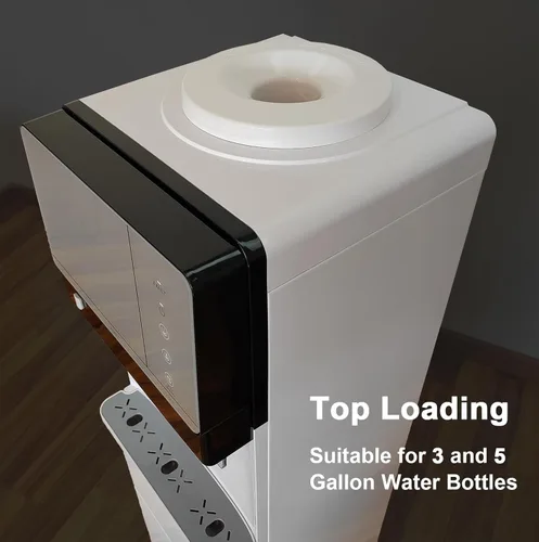 Miniatura 3 de IKT Dispensador de enfriador de agua 3 en 1 con máquina de hielo para botella de 5 galones, 27 libras en 24 horas, luz nocturna de 3 temperaturas