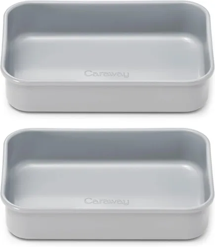 Miniatura 15 de Caraway Sartén rectangular de cerámica antiadherente de 9 x 13 pulgadas, revestimiento de cerámica naturalmente resbaladizo, no tóxico, libre