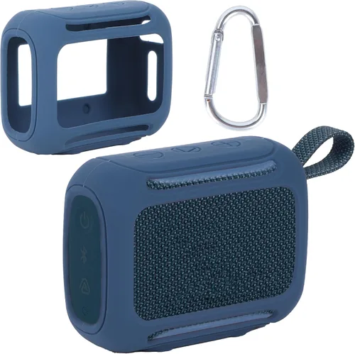 Miniatura 16 de Funda de silicona Lebakort compatible con altavoz portátil JBL GO 4 (Funda negra)