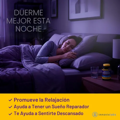 Miniatura 4 de InnovixLabs Cápsulas avanzadas de magnesio, 150 unidades, 210 mg, glicinato quelado y malato, alta absorción, promueve la relajación, los huesos