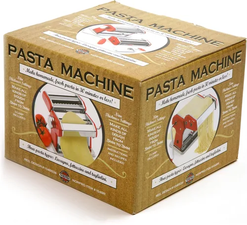 Miniatura 4 de Norpro Máquina de pasta 1049R, color rojo Plateado/Rojo