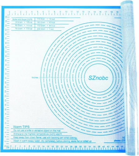 Tapete de silicona extra grande de 34 x 26 pulgadas, alfombrillas antiadherentes para hornear con medidas, ideal para enrollar masa, pasteles,