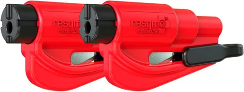 resqme Llavero de emergencia compacto original, herramienta de escape de coche, cortador de cinturón de seguridad y rompevanas, fabricado en Estados