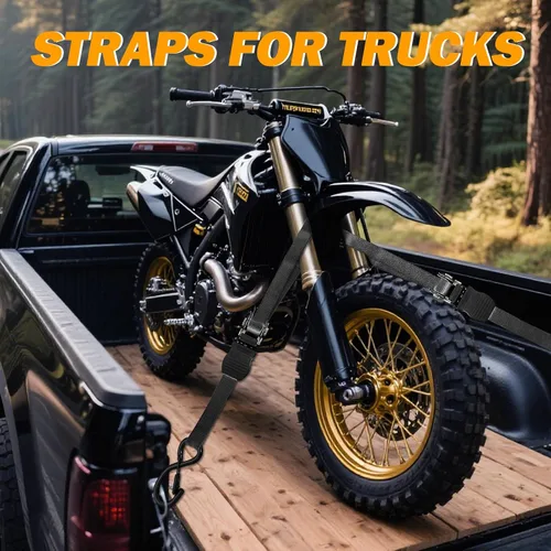 Miniatura 4 de Correas de amarre para motocicleta de 1 pulgada x 15 pies (paquete de 4), bolsa de transporte impermeable de 2200 libras de resistencia a la rotura