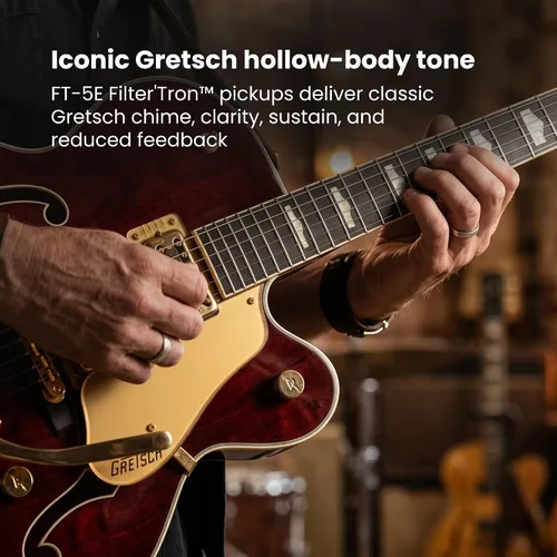 Miniatura 8 de Gretsch G5422TG Guitarra eléctrica electromática clásica de doble corte con Bigsby - Mancha de nogal