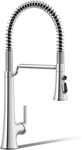Miniatura 30 de KOHLER 23767-BL Grifo de tono de barra de cocina de un solo mango, grifo de fregadero de preparación, grifo de barra húmeda, grifo para fregadero