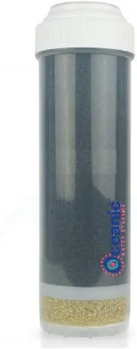 Premier KDF 55 + Cartucho de filtro de carbono de cáscara de coco | Reduce metales pesados y cloro | Cartucho de tamaño estándar de 2.5 x 10 pulgadas