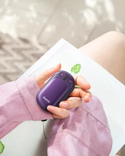 Miniatura 6 de AaoLin - Calentadores de manos recargables AI, paquete de 2 calentadores de manos eléctricos reutilizables, calefacción de 12 horas de duración